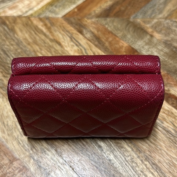 Chanel Trifold Compact Wallet Dual Side - Deep Red - Picture 3 of 16